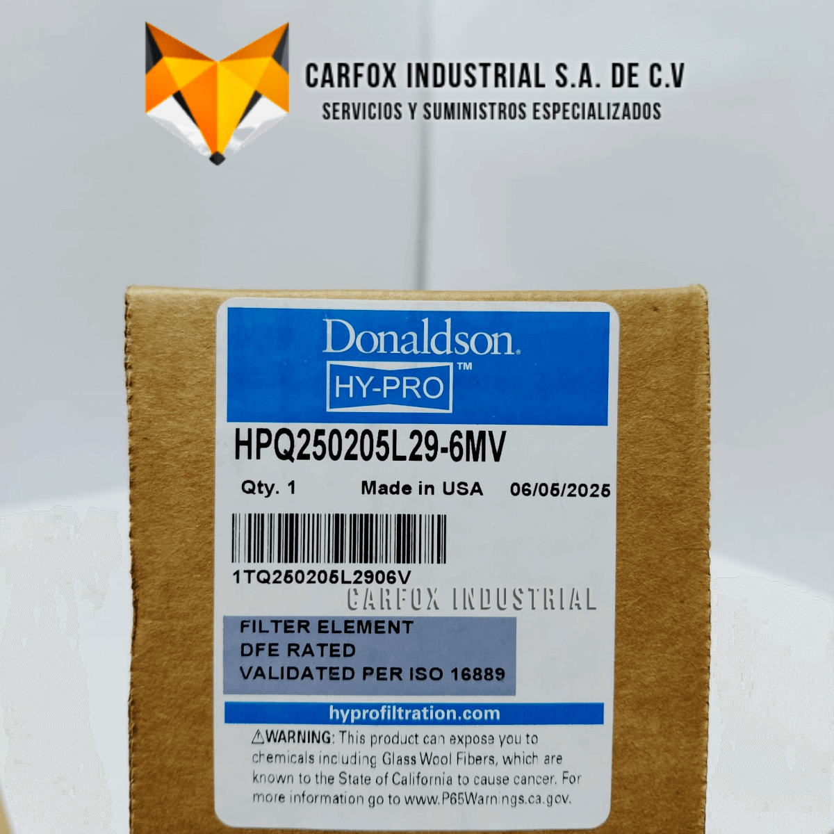 FILTRO HYPRO DE ALTA EFICIENCIA HPQ250205L29-6MV