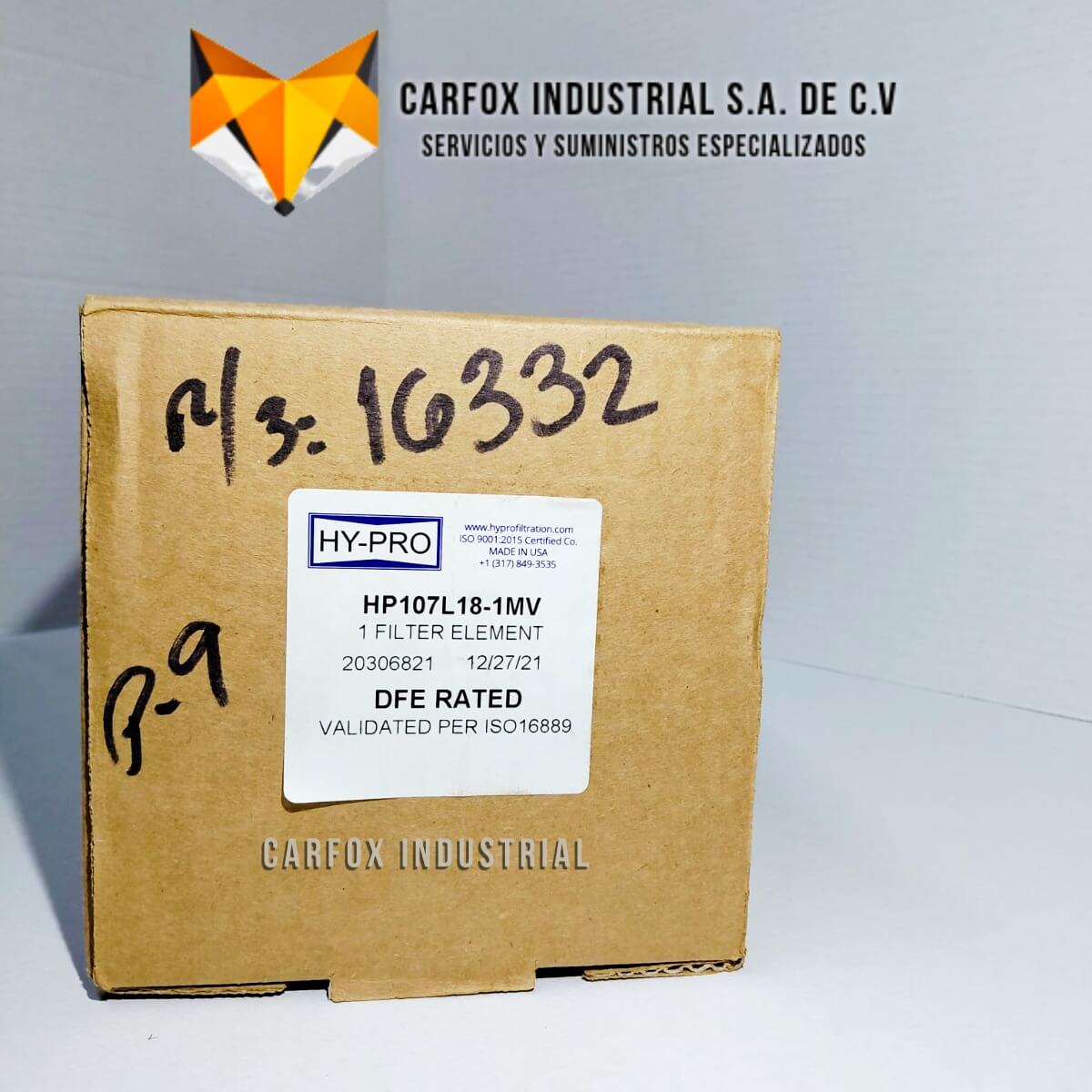 FILTRO HYPRO DE ALTA EFICIENCIA HP107L18-1MV