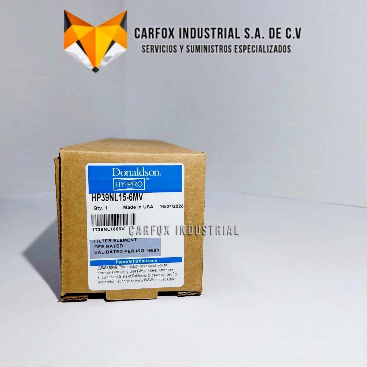 FILTRO HYPRO DE ALTA EFICIENCIA HP39NL15-6MV